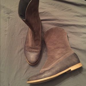 Leather Wing Tip Victorian Steampunk Style Boots